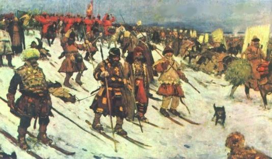 Ruski vojnici na skijama, Sergej Ivanov (1903.)